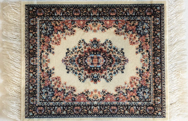 Inusitus Rug Coasters, Set of 4 Turkish Carpet Style Table Drink mats, Absorbent Kitchen and Dining Accessories, Spill & drip Protection, Rectangular - Image 4